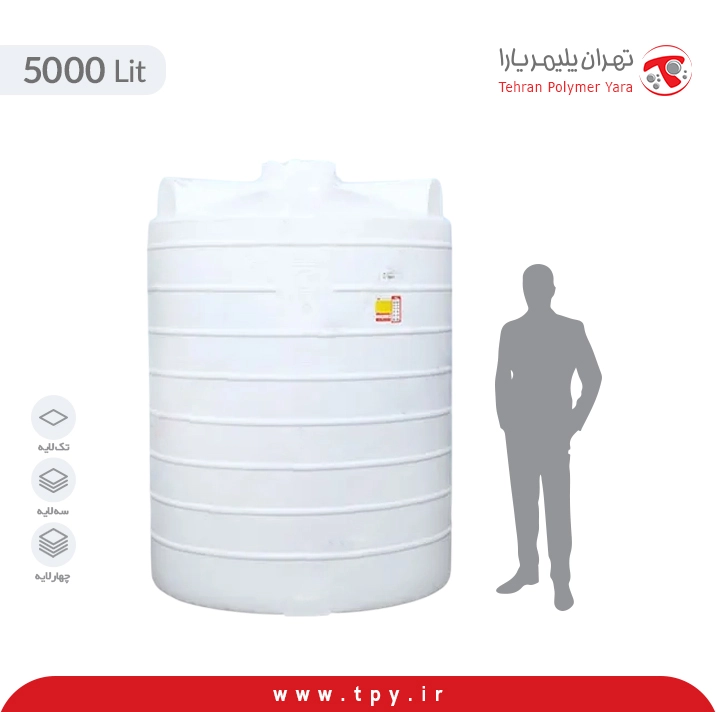 تانکر آب 5000 لیتری عمودی