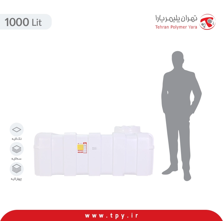 مخزن آب مکعبی 1000 لیتری پلاستیکی