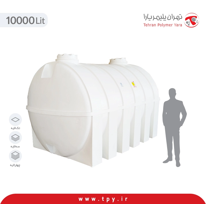 منبع ذخیره 10000 لیتری افقی