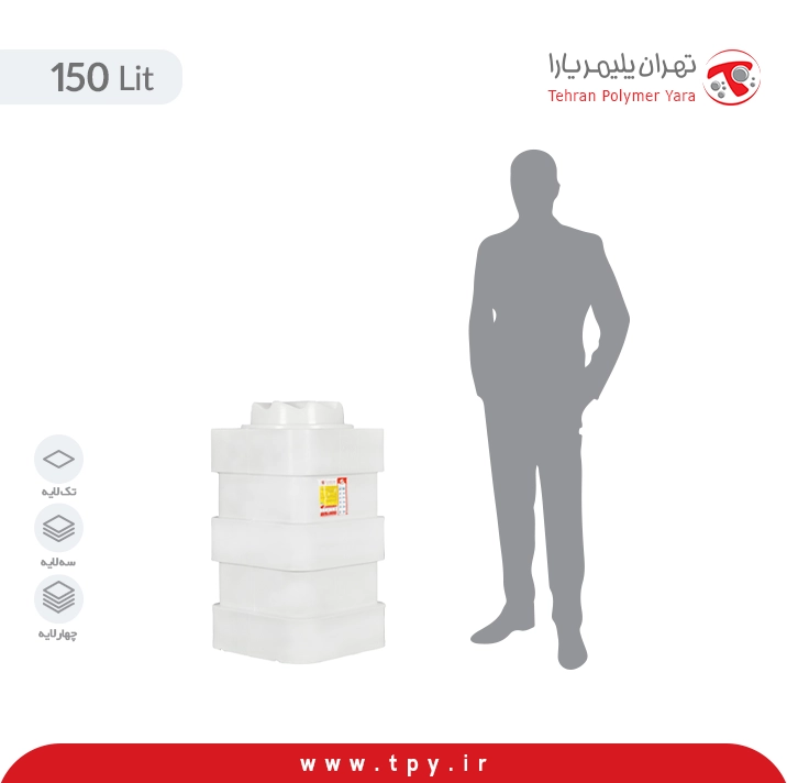منبع آب 150 لیتری آسان رو (کتابی)