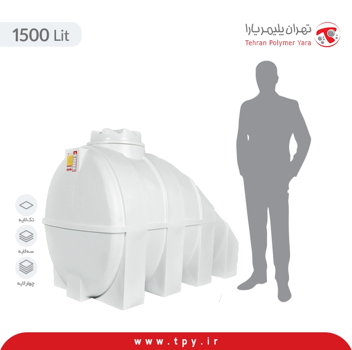 تانکر آب 1500 لیتری زیر پله
