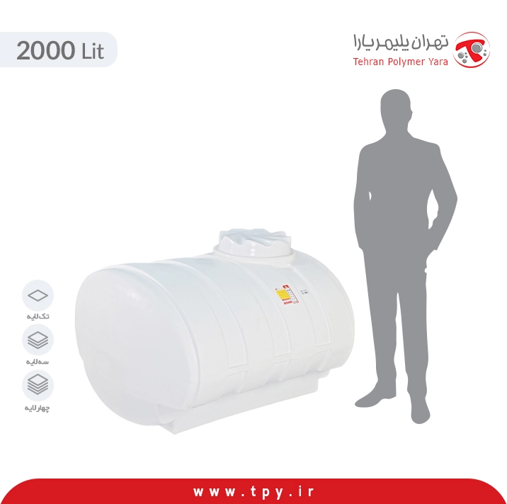 تانکر نیسانی پلی اتیلنی 2000 لیتری (تک سوز)