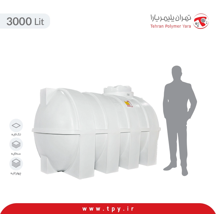 مخزن 3000 لیتری افقی