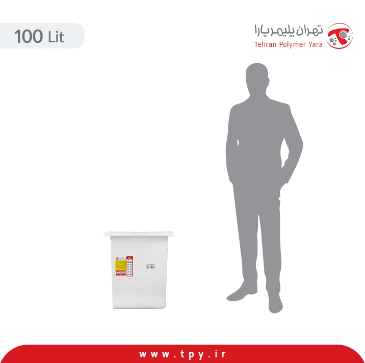 وان 100 لیتری مستطیلی معمولی پلی اتیلن
