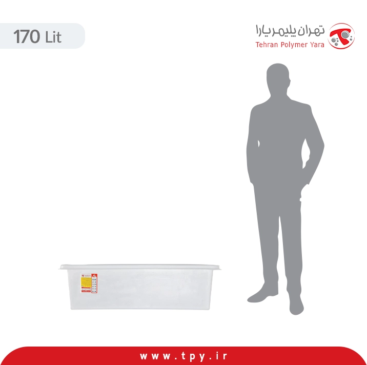 وان مستطیلی تیزابی 170 لیتری پلاستیکی ...
