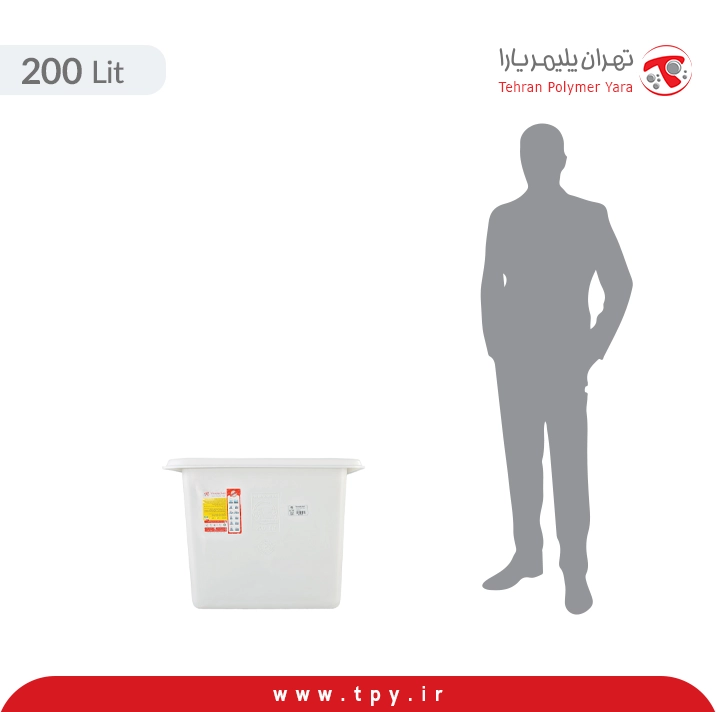 وان مستطیلی (مکعبی) 200 لیتری پلاستیکی