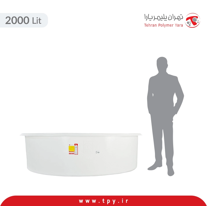 وان گرد استوانه 2000 لیتری پلی اتیلن