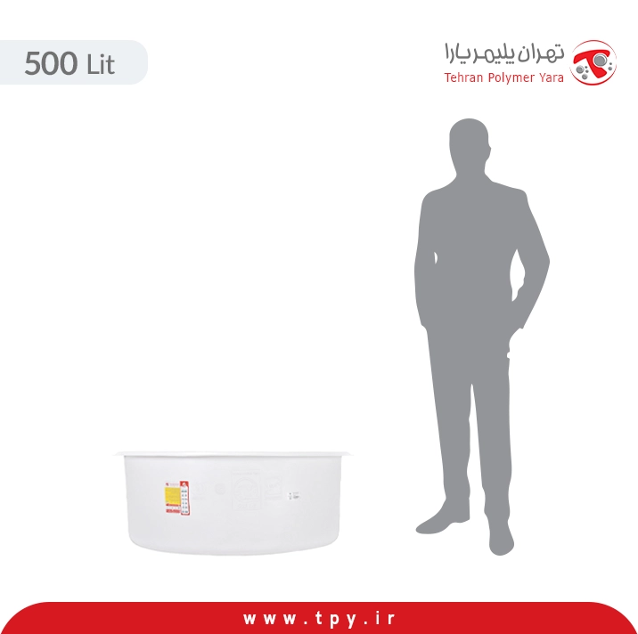 وان استوانه گرد پلاستیکی 500 لیتری