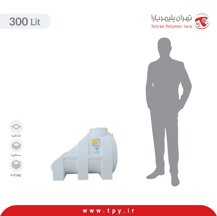مخزن 300 لیتری زیر پله پلی اتیلن