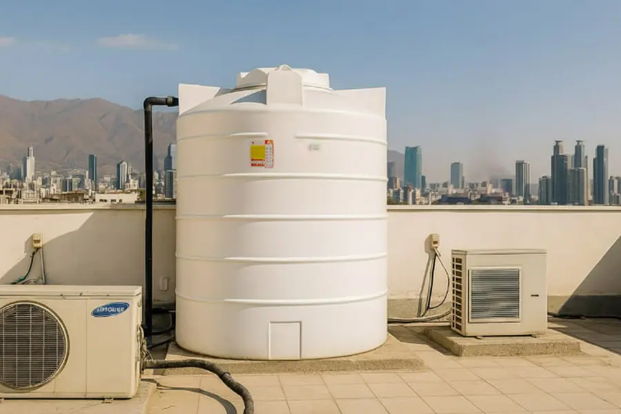 نصب مخزن روی پشت بام