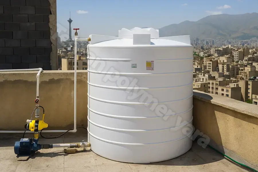 نصب مخزن اب روی پشت بام