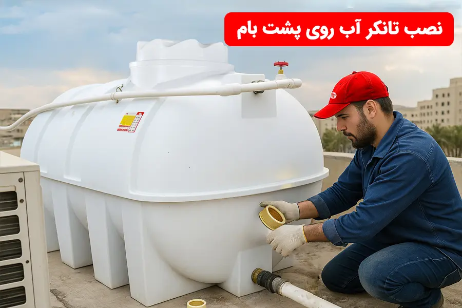 نصب تانکر در پشت بام