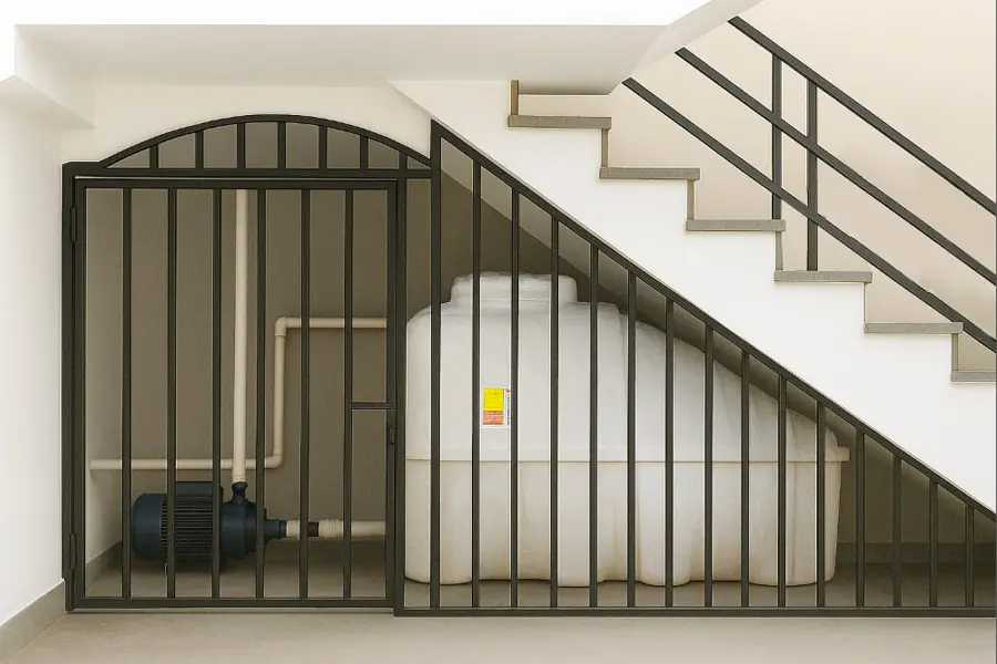 نصب مخزن زیر پله ای