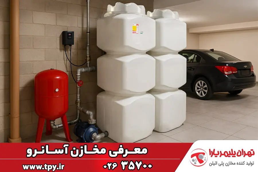 مخزن آب آسان رو (کتابی) | لیست ابعاد و قیمت اسلیم تانک مخزن آسانرو