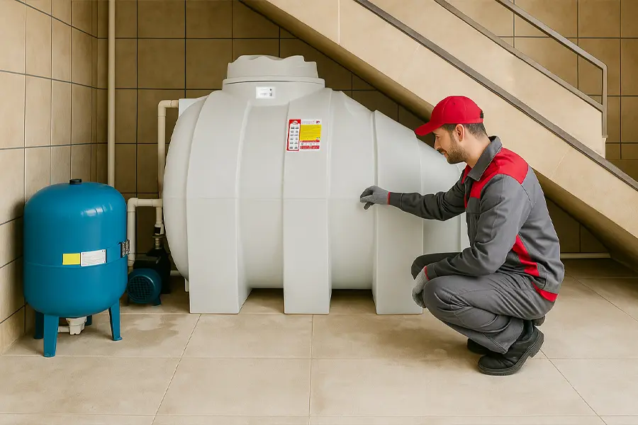 نصب مخزن زیر پله