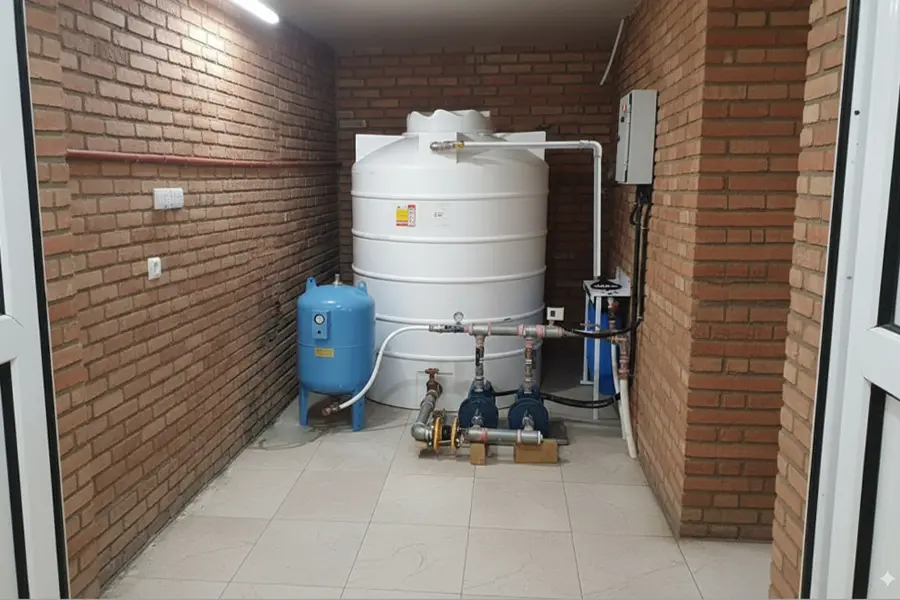 نصب مخزن عمودی در انبار