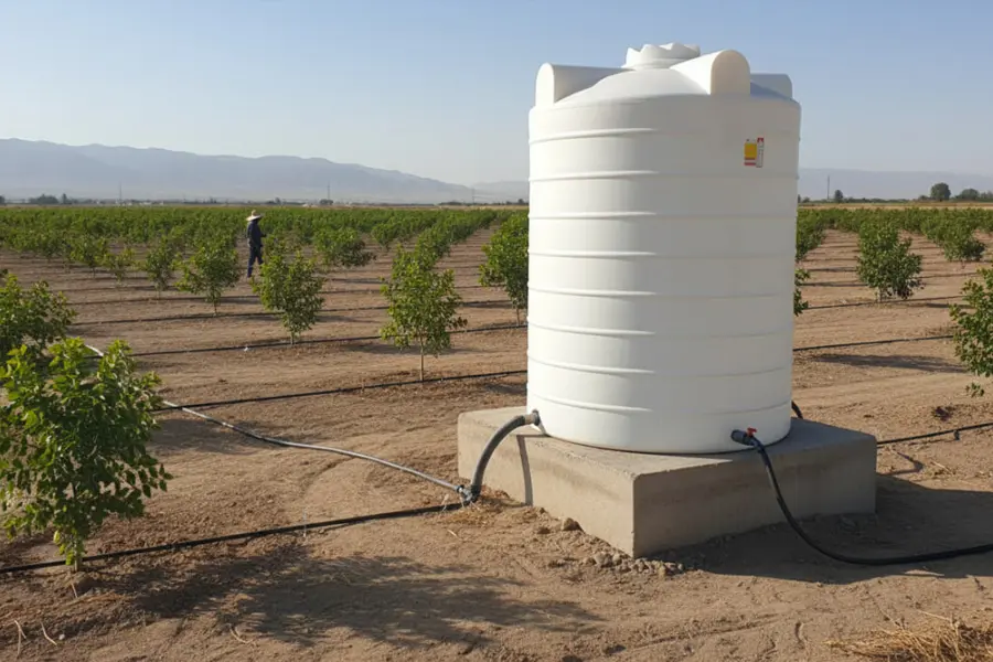 قطرهچکان در آبیاری قطرهای با مخزن آب