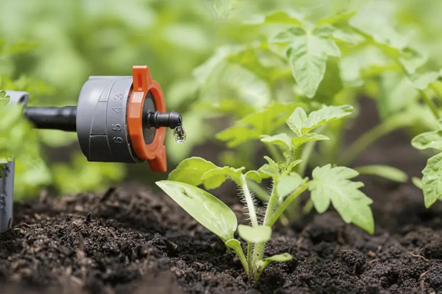 آبیاری ریشه گیاه