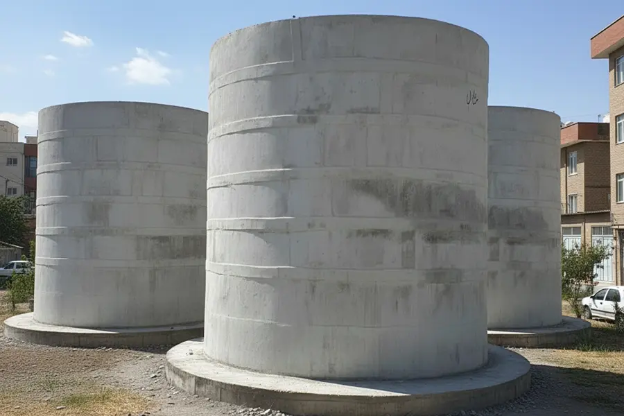 مخازن پلی‌اتیلن، فلزی، فایبرگلاس و بتنی