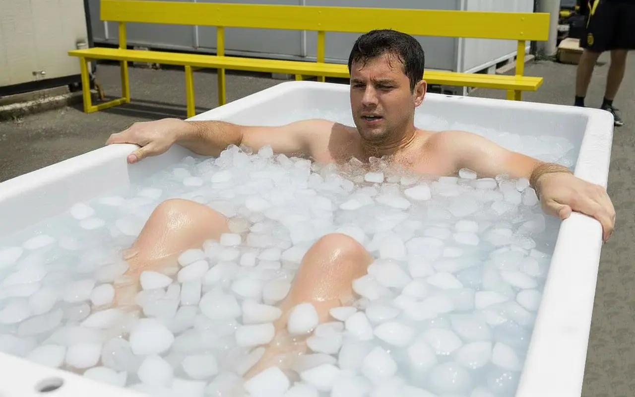 ریکاوری آب یخ با وان پلاستیکی