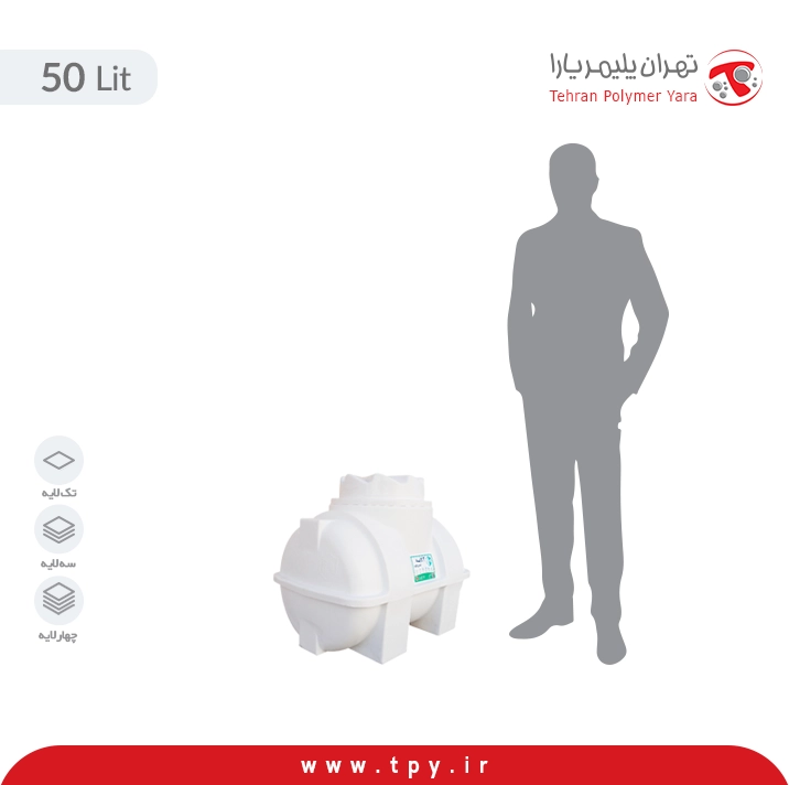 مخزن آب 50 لیتری افقی ...